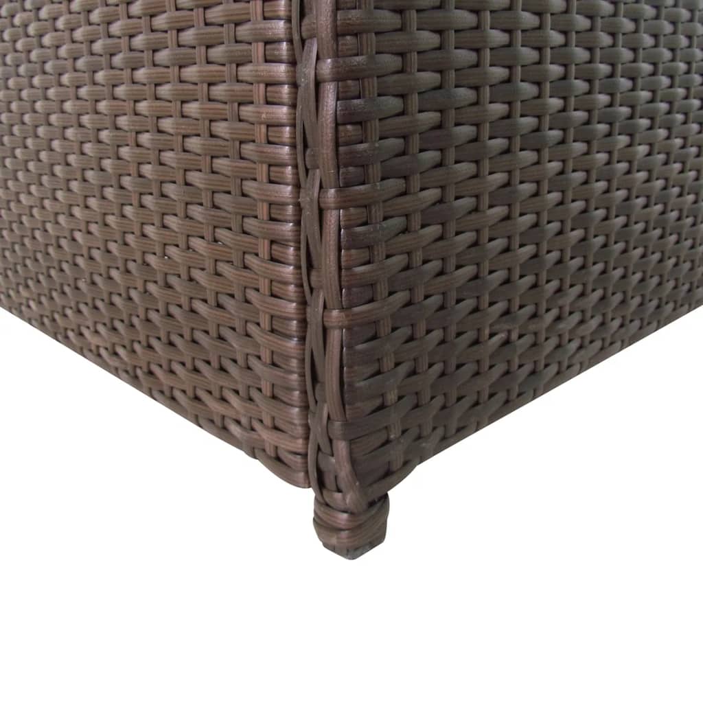 Ladă de depozitare de grădină, negru, 120x50x60 cm, poliratan