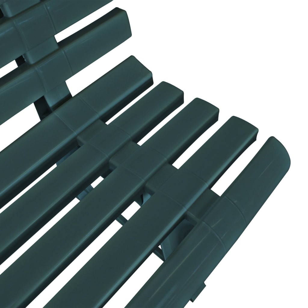 Bancă de grădină, verde, 145,5 cm, plastic