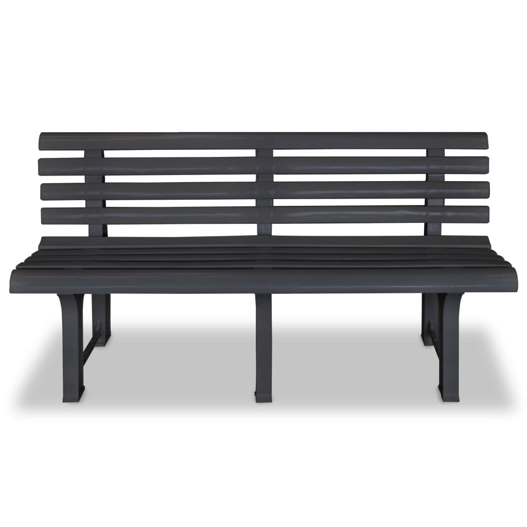 Bancă de grădină, verde, 145,5 cm, plastic