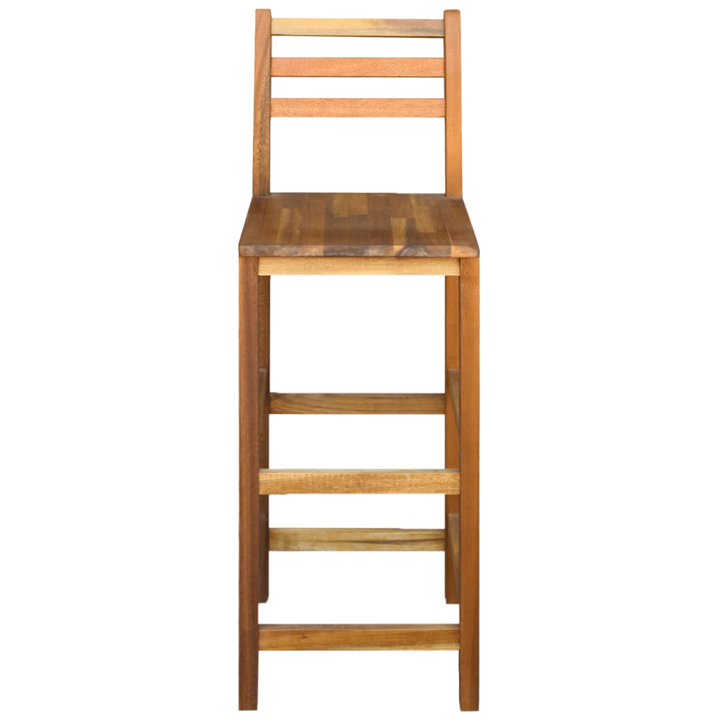 Scaune de bar, 2 buc., lemn masiv de acacia