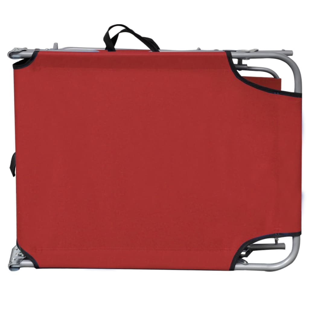 Șezlong pliabil cu protecție solară 189 x 58 x 27 cm, Negru