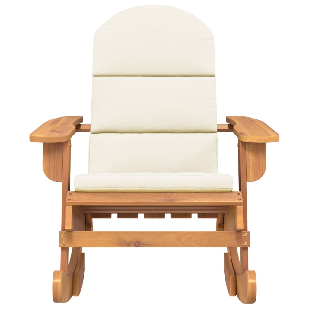 Scaun de grădină Adirondack cu perne, lemn masiv acacia