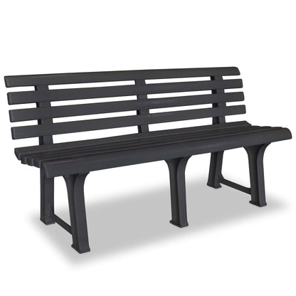 Bancă de grădină, verde, 145,5 cm, plastic