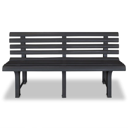Bancă de grădină, verde, 145,5 cm, plastic