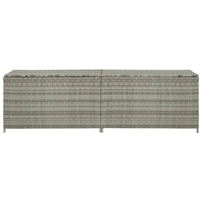 Ladă de depozitare de grădină, gri, 200x50x60 cm, poliratan