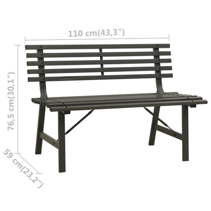 Bancă de grădină, negru, 110 cm, oțel