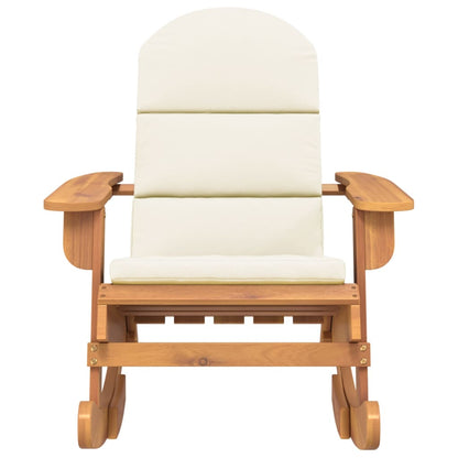 Scaun de grădină Adirondack cu perne, lemn masiv acacia
